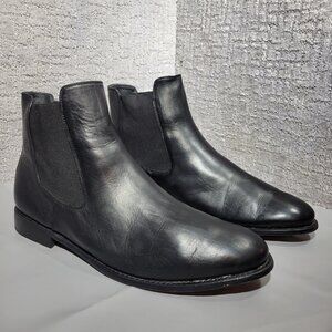 Thursday Cavalier Men's Size 15 US Black Leather Pull on Chelsea Dress Boots